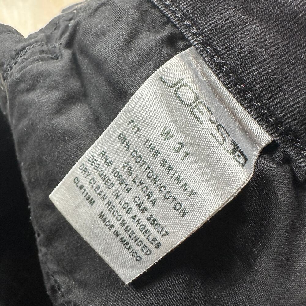 Joe’s Jeans The Skinny Black Stretch Mid Rise Slim Fit Casual Denim Jeans 31 - Picture 9 of 14